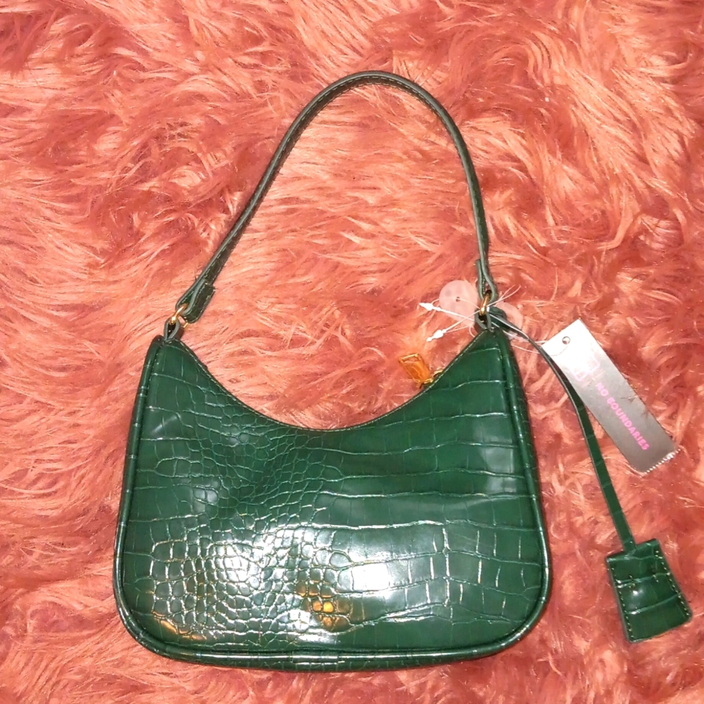 No Boundaries brand mini hobo green purse.